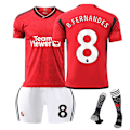 Miniatyrbillede 1 af 2: 24 Manchester United Red Devils hjemmebanetrøje No. 10 Rashford 21 Anthony 25 Sancho B fee trøje NO.8 B.FERNANDES NO.8 B.FERNANDES XL