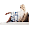 Miniatyrbillede 5 af 5: Sommer Lang Kaftan Bohemian Strand Kimono Badetøj Cover Up Plus Size Kjole Til Kvinder