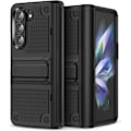 Miniatyrbild 1 av 5: Fodral för Samsung Galaxy Z Fold 6 med Stativ, Stötsäkert 2-i-1 Silikon Gummi med Hård PC Robust Helkroppsfodral för Z Fold 6 Black For Galaxy Z Fold 6
