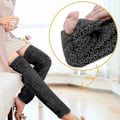 Miniatyrbillede 2 af 5: Over Knee High Fuzzy Lange Sokker Plys Tøffel Strømper Benvarmere Vinter Hjem Sove Sokker - S Gray