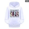 Pikkukuva 1 / 5: 3-16-vuotiaiden lasten Pop Taylor Swift The Eras Tour -painettu huppari tytöille ja pojille White 5-6T 120CM