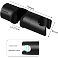 Miniatyrbillede 2 af 5: Brusehovedholder, Universal Sort Brusehovedholder Til 18-25mm Brusebjælke Solid Abs Tykkere Og Opgraderet Version Brusehovedholder, Mat Sort