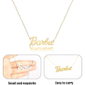 Pikkukuva 6 / 7: Barbie Crystal Script Logo kaulakoru xixl Gold