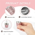 Miniatyrbillede 2 af 5: 12 stk. shotglas i metal til ophængning, shotglas i rustfrit stål med kæde, shotglas 30 ml Pink