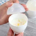Miniatyrbilde 3 av 5: 2 x 2 stk Eggkoker Gjenbrukbar Enkel å Rengjøre Eggformet Mikrobølgeovn Varmebestandig Eggkokerkopp for