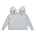 Unisex Parhette Intim Hettegenser Langermet Ensfarget Pullover Topper Grey