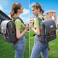 Pikkukuva 9 / 9: College-reppu Max 15,6 tuuman kannettavan tietokoneen casual reppu vedenpitävä Business Travel -koulureppu USB Unisex liitännällä (harmaa) Gray