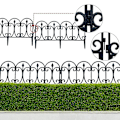 Miniatyrbillede 2 af 5: 5 stk. dekorativt havehegn, rustfrit jern, landskabstråd, foldbart hegn, kant, terrasse, blomsterbed