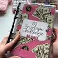 Miniatyrbild 5 av 5: 100 Kuvertmapp & 52 Fredagar Mapp, 100 Kuvert Pengarsparande Utmaning, Sparutmaningsmapp, Pengarsparande Kuvert Style A Pink