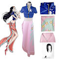 Miniatyrbild 1 av 3: One Piece Nico Robin Cosplay Kostym Klänning Outfits Halloween Karneval Dräkt För Flickor XL Costume and wig