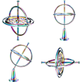 Miniatyrbillede 2 af 5: Anti-Gravity Metal Gyroskop Spinn Gyroskop Balance Legetøj Farverigt Lærende Gave