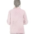 Miniatyrbillede 3 af 5: Dame Supersoft Lys Pink Button Front Diamond Print Sengejakke (newway) 22-24