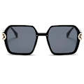 Pikkukuva 2 / 3: Muodin retro aurinkolasit UV-suojalla Ultralight Polygonal Frame Shades miehille ja naisille ajamiseen pyöräilyyn, musta