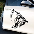 Miniatyrbilde 2 av 2: Grim Reaper Scythe Bildeklist Universal Lim Klistremerke Bil Dekorativ Klistremerke