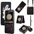 Miniatyrbillede 1 af 5: Magsafe Crossbody Læder Shockproof Etui til Samsung Galaxy Z Flip 6 med Aftagelig Rem Black