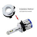 Pikkukuva 5 / 5: 2 kpl LED H7 polttimokannan sovitinta Hyundai Veloster I30 H7 LED-ajovaloille, H7-kannan sovitin Kia K4 K5 Sorento Ceedille