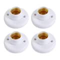 E27 Lamphållare Rund Kropp Skruvklämma Design Plast Metall Bas Konvertering 4pcs