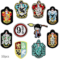 Miniatyrbild 4 av 4: 10 st Harry Potter-tema broderade strykjärnsmärken, DIY sy applikation reparationsmärke, sy på/strykjärnsmärke för jacka, jeans, byxor, ryggsäckar, kläder