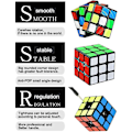 Pikkukuva 4 / 4: Professional Speed ​​Cube 3x3x3, kestävä, sileä aivojen kehittäminen Lasten koulutuslelut Pulmalelut kannettavat aikuisille (vakio)