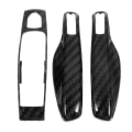 Miniatyrbilde 4 av 5: 3 stk Car Smart Key Case Shell Cover Abs Carbon Fiber Remote Key Cover Case Decal Fob For Porsche Panamera Cayenne Macan
