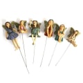 Miniatyrbillede 1 af 4: 6 stk simuleret fe hjemmeindretning lys farve harpiks urtepotte mini figurer til haven Plæne Patio Gate