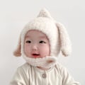 Pikkukuva 2 / 7: Pikkulapset Poika Tyttö Talvi-Hatut - Lämmin Vauva Lapset Plussi Hattu Korvanläpät Huppu Pipo Kallo Hattu Eläin Hiihto Hattu Beige One Size