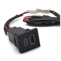 Miniatyrbillede 1 af 5: Bil USB-oplader PD Quick Charge QC3.0 Telefonopladningsadapterudtag til T5 2003-2015 Svart