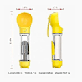Miniatyrbilde 5 av 5: 300 ml vanntett, uttrekkbar, lett vanndispenserflaske for kjæledyr, egnet for hunder, katter og andre dyr yellow
