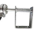 Miniatyrbillede 4 af 4: Heavy Duty 4 tommer gummi mute fjederbelastet portdør Hjulhjul - sort (1 stk)
