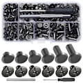 Miniatyrbild 1 av 4: Chicago Skruv Läder Nitar Assorterade Skruv Nitar M5 Chicago Bindskruvar för Dekorering av PU Hantverksbälten (110ST) B As Shown
