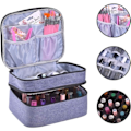 Miniatyrbillede 2 af 5: Taske - Rummer 30 Flasker (15ml-0.5 fl.oz), Neglelakpose, To-lags Organizer - WELLNGS