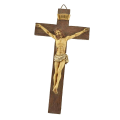 Pikkukuva 4 / 5: Hartsikrusifiksi Jeesus Kristus telineessä ristihahmosta kodin kappelin koristeeksi