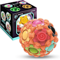 Miniatyrbillede 1 af 6: Magisk Regnbuebold Puslespil Intelligens Speed Cube Legetøj, Anti Stress Cube til Børn Voksne, Afslappende Muskel Massagebold, Hjerne Teaser Læring Legetøj B