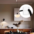 Miniatyrbilde 4 av 5: 3 Pakning Tak Kroker for Takhengende Lys, Pendel Lys Krok for Taklampe, Tak Kroker White