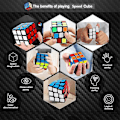 Pikkukuva 2 / 4: Professional Speed ​​Cube 3x3x3, kestävä, sileä aivojen kehittäminen Lasten koulutuslelut Pulmalelut kannettavat aikuisille (vakio)