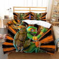 Miniatyrbild 1 av 5: 2023 Teenage Mutant Ninja Turtles Ny film Sängkläder Set Cover Örngott Set Barn Anime Rum Inredning Cover Present T-116 AU Double-180x210cm