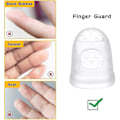 Miniatyrbilde 3 av 5: Silikonfingerbeskyttelse for gitar, 40 stk. 5 størrelser Antiskli gummifingergave