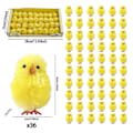 Miniatyrbilde 2 av 5: Zk-36 stk. Påskekyllinger | 4 cm - Høye Mini Påskekyllinger Set of 36 chickens
