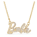Pikkukuva 1 / 7: Barbie Crystal Script Logo kaulakoru xixl Gold