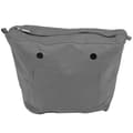 Vandtæt Solid Canvas Indsats Inderfor Indsats Lynlåslomme til Obag O Taske Håndtaske Taske Dyb Grå Mini Dark gray 33*8*28Cm