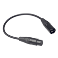 Miniatyrbillede 5 af 5: Sort 5-polet XLR-han-stik til 5-polet XLR-hunstik lydkabeladapter Xk1075 0,3 m