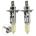 Miniatyrbilde 3 av 5: Høykvalitets frontlykter Halogenlys Dagslys Gylden H1 Halogen Sølv Gul 12V-24V DC 2 stk Kjørelys