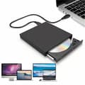 Miniatyrbillede 1 af 5: USB 3.0 Eksternt DVD-drev med Type-C, CD/DVD±RW-brænder og -læser, kompatibel med Windows, Linux, Apple MacBook 5.7" x 5.4" x 0.7" Black