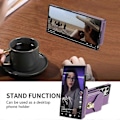 Miniatyrbild 4 av 4: Plånboksfodral med blixtlås för Samsung Galaxy S24 Ultra, kortfodral i läder med axelrem för kvinnor Black For Galaxy S24 Ultra