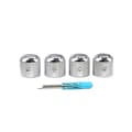 4st Metall Gitarr Ton Volym Knopp Potentiometer Hatt Kåpa Gitarrdelar Tryckknopp Med Hål Gitarr Silver