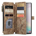 Miniatyrbild 3 av 5: For Caseme Samsung Note10 Plus 4G/5G C30-serien Ny blixtlåsfodral i läder Röd Brown Samsung Galaxy Note 10 Plus 5G