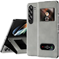 Pikkukuva 1 / 5: Samsung Galaxy Z Fold 6:lle suunniteltu magneettinen taittuva kotelo, avoin ikkuna, ylellinen liike-elämän Napa-nahkainen piilotettu jalusta, ohut suojakotelo White For Galaxy Z Fold 6