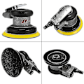 Miniatyrbild 4 av 4: Pneumatisk Orbital Sander Luftslipmaskin 5" 6" Vakuum Excentrisk polering/slipmaskin Slipning Vaxning Verktyg för bilvägg Metall Jsir Russian Federation