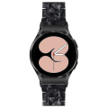 Miniatyrbillede 2 af 5: Til Samsung Galaxy Watch 5 40 mm / 44 mm / Watch 5 Pro 45 mm Resin urbånd i rustfrit stål med spændearmbånd Black   White