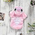 Miniatyrbilde 2 av 5: Stitch-jakke for hund, fløyelsstoff, super liten, søt Chihuahua, tykk, høst/vinter, blå, gutt, Mascotas pink L